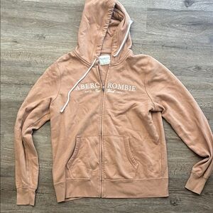 Abercrombie & Fitch Women's Zip Hoodie in Peach